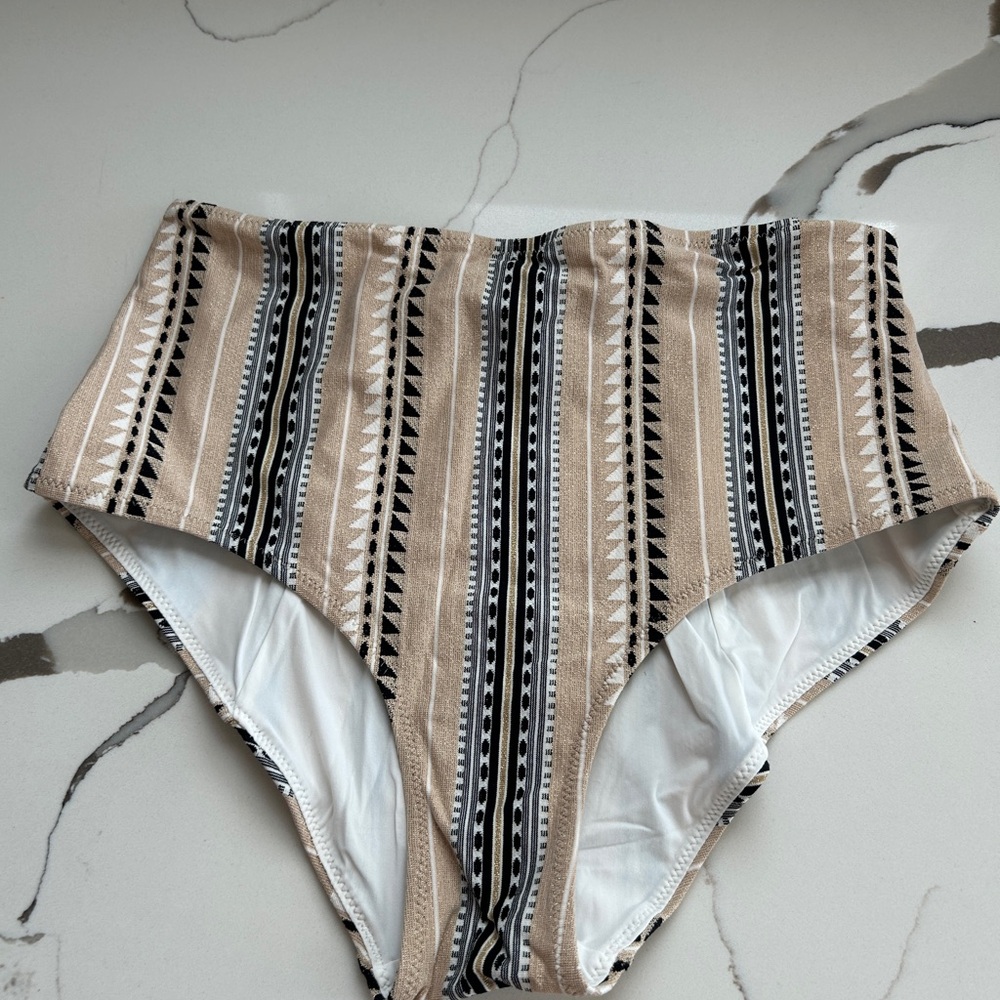 Lemlem Habiba High-Waist Bikini Bottoms size S